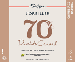 OREILLER ESSENTIEL 70% DUVET 30% PLUMETTES