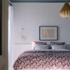 TAIE D'OREILLER FLEURS ROUILLE PERCALE BIO