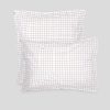 TAIE D'OREILLER CARREAUX ROUILLE PERCALE BIO