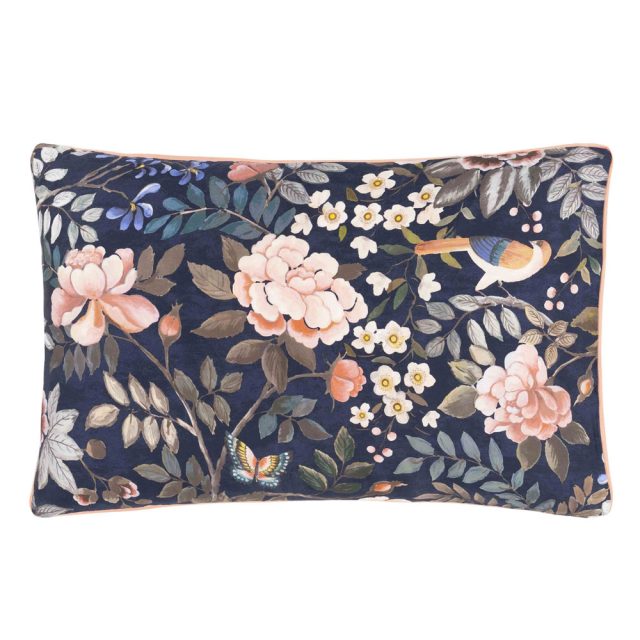 TAIE D'OREILLER PORCELAINE DE CHINE MIDNIGHT