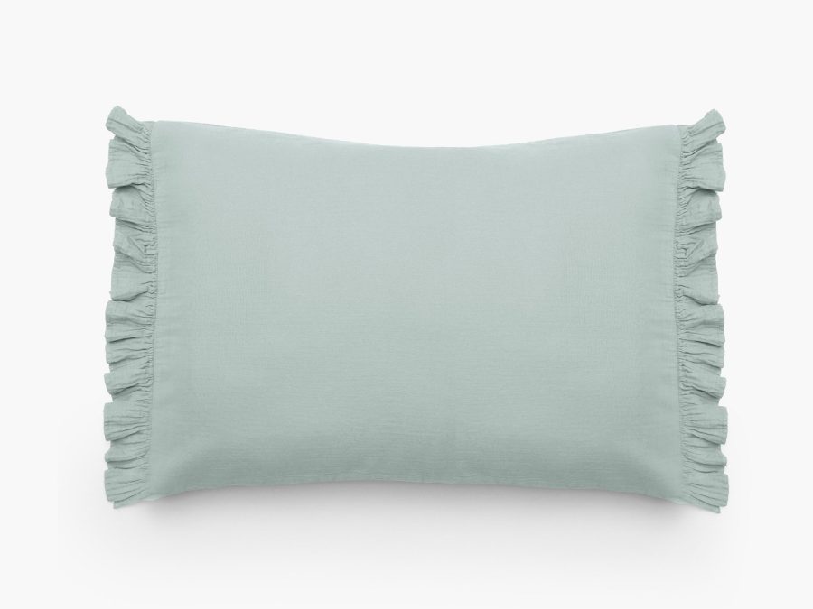 HOUSSE DE COUSSIN ELSA 2 VOLANTS