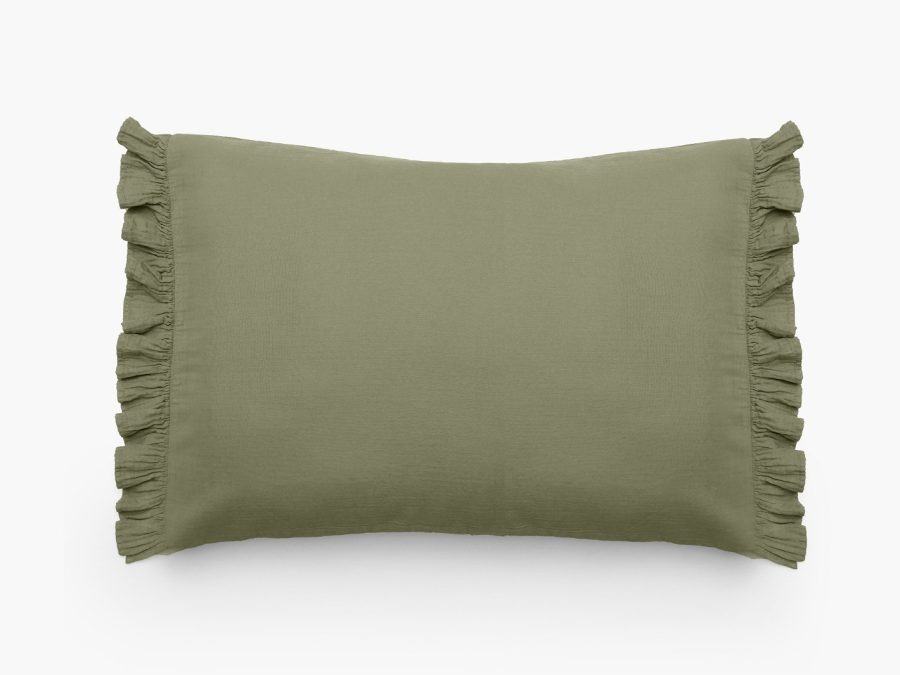 HOUSSE DE COUSSIN ELSA 2 VOLANTS