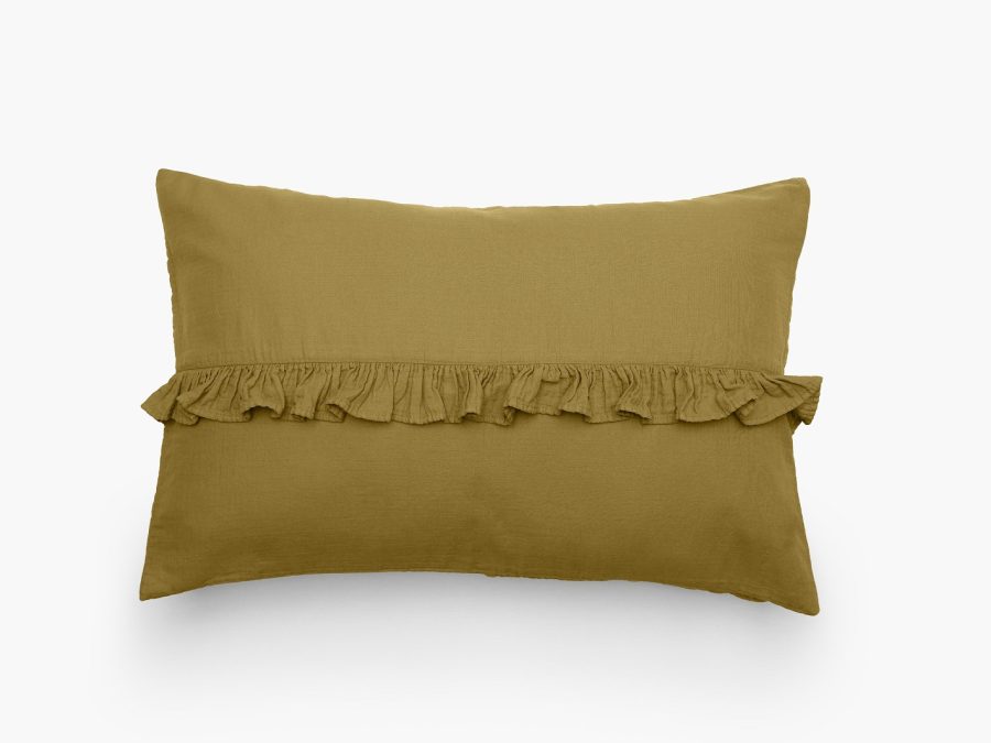 HOUSSE DE COUSSIN ELSA 1 VOLANT CENTRAL