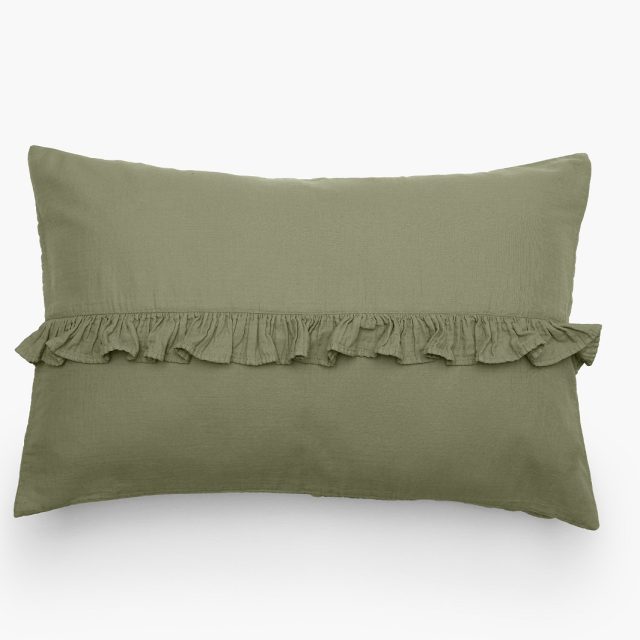 HOUSSE DE COUSSIN ELSA 1 VOLANT CENTRAL
