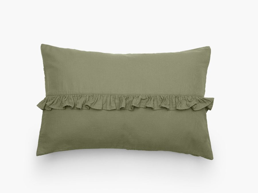 HOUSSE DE COUSSIN ELSA 1 VOLANT CENTRAL