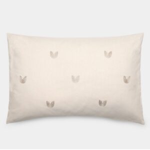 HOUSSE DE COUSSIN LEONIE BRODERIE FEUILLES
