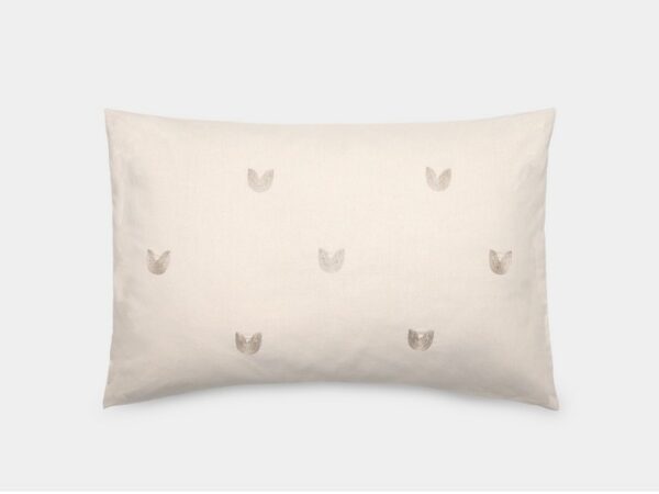 HOUSSE DE COUSSIN LEONIE BRODERIE FEUILLES