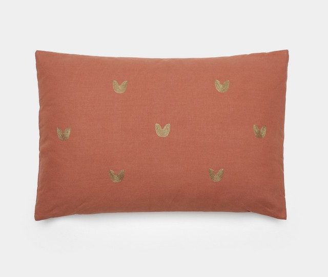 HC LEONIE BRODERIE FEUILLES 40X60