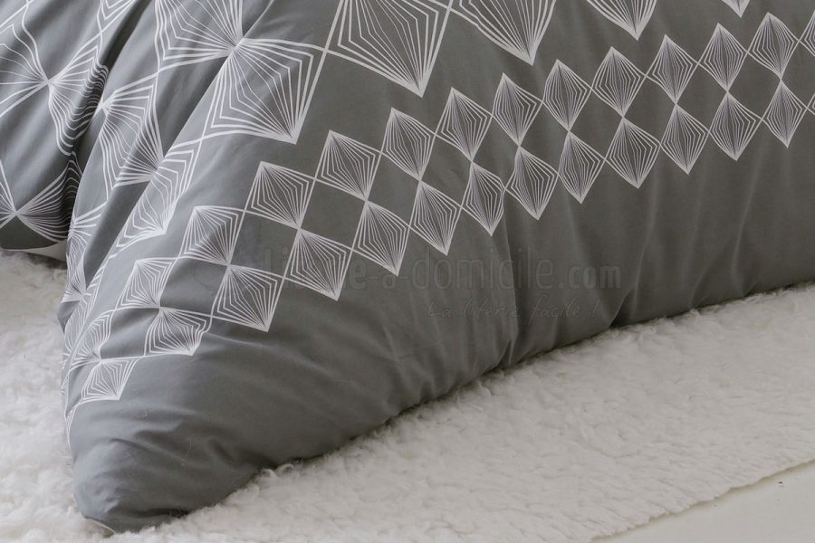 PARURE 3 PIECES HC+2TO 65X65FOREVER GRIS 57FILS