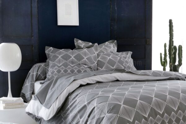 PARURE 3 PIECES DP+2TO 65X65 FOREVER GRIS 57FILS