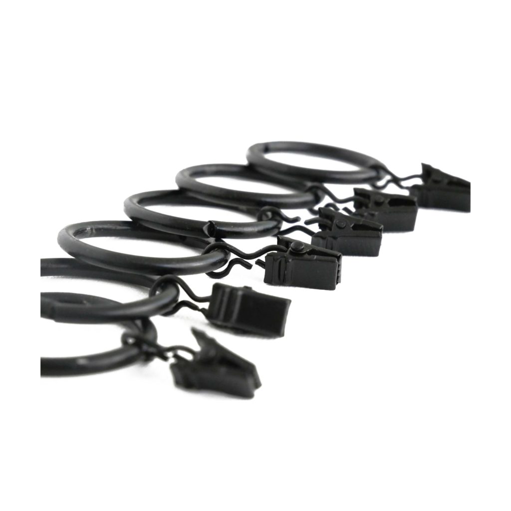 ANNEAUX METAL A PINCE NOIR