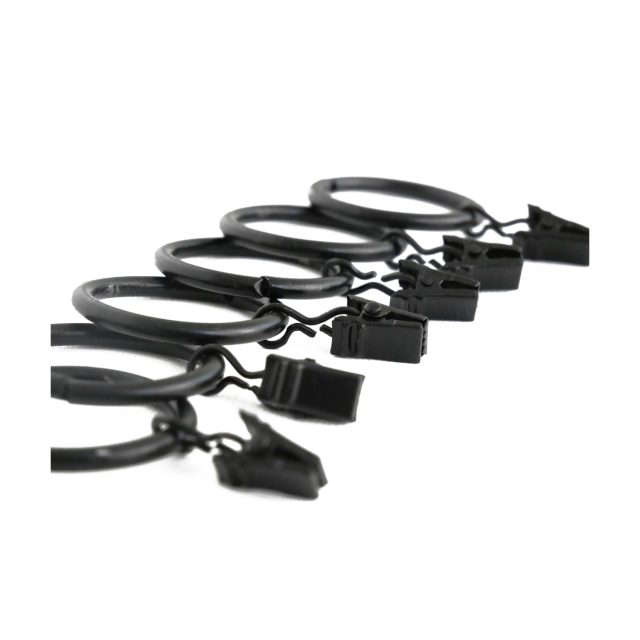 ANNEAUX METAL A PINCE NOIR