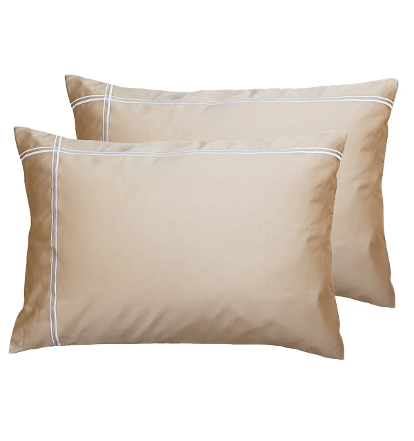 LOT 2 TAIES D'OREILLER PAVILLON ROYAL SATIN