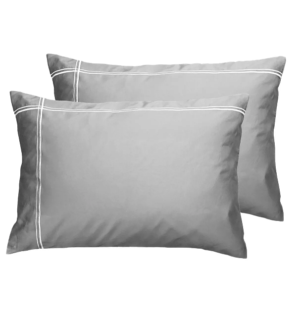 LOT 2 TAIES D'OREILLER PAVILLON ROYAL SATIN
