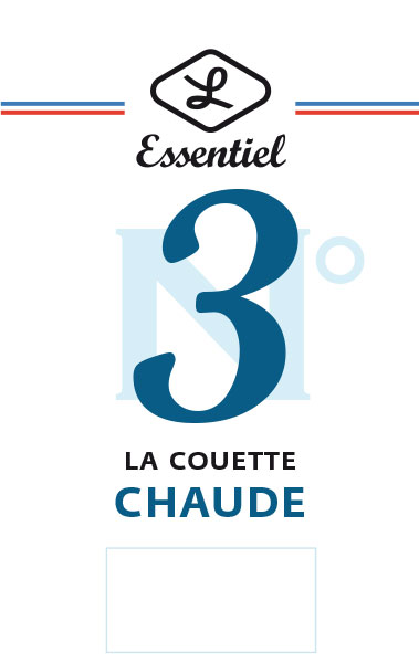 COUETTE N°3 CHAUDE 400GRS SEERSUCKER/COTON