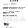 COUETTE N°3 CHAUDE 400GRS SEERSUCKER/COTON