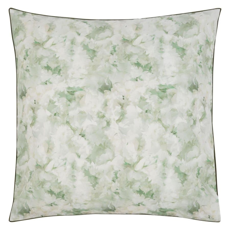 TAIES D'OREILLERS FLEURS DE JOUR CELADON