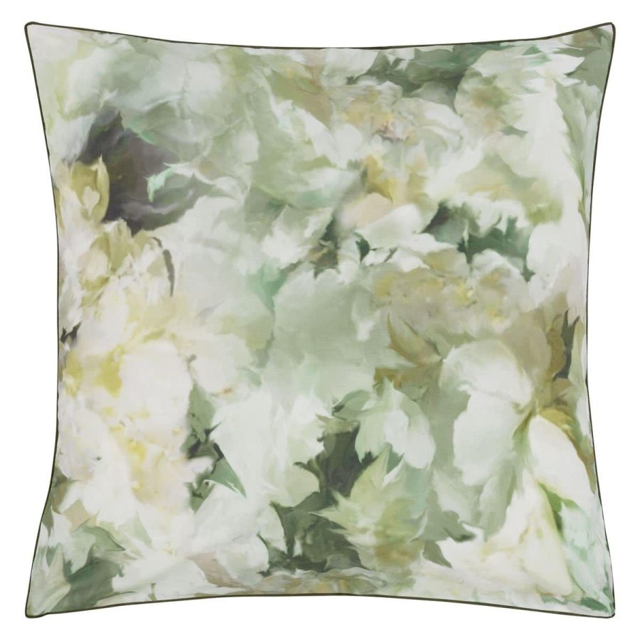 TAIES D'OREILLERS FLEURS DE JOUR CELADON