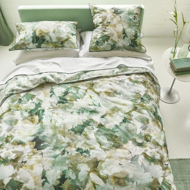 HOUSSE DE COUETTE FLEUR DE JOUR CELADON