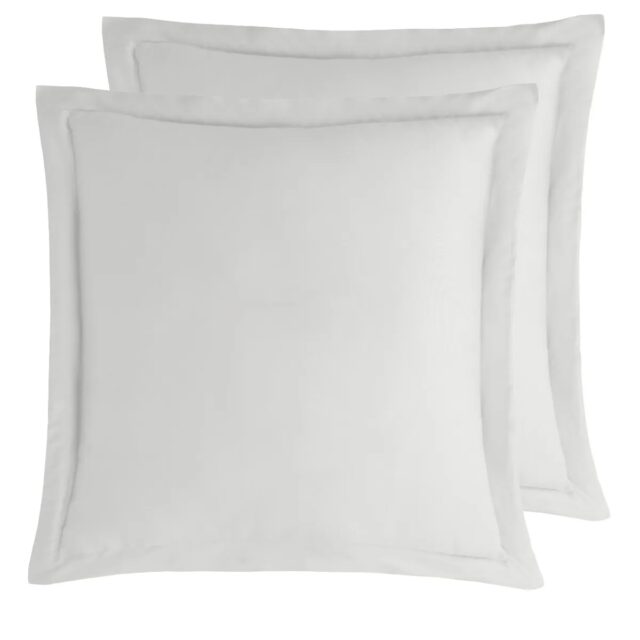 LOT DE 2 TAIES D'OREILLER VERSALUXE UNI SATIN