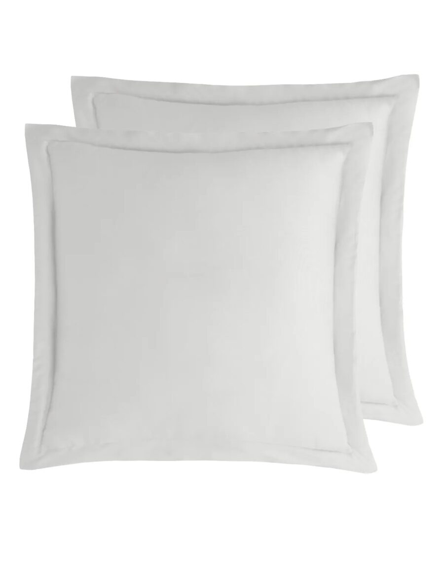 LOT DE 2 TAIES D'OREILLER VERSALUXE UNI SATIN