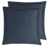 LOT DE 2 TAIES D'OREILLER VERSALUXE UNI SATIN