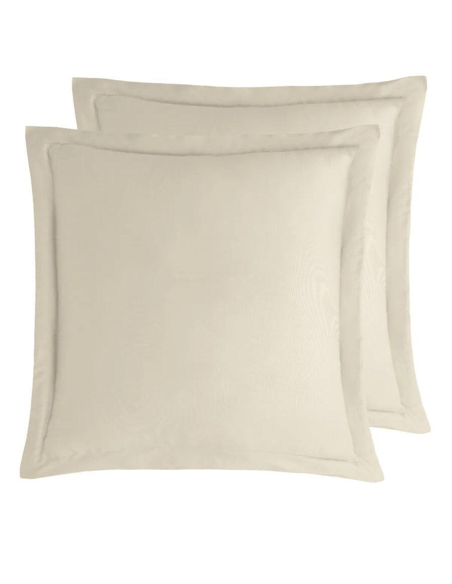 LOT DE 2 TAIES D'OREILLER VERSALUXE UNI SATIN