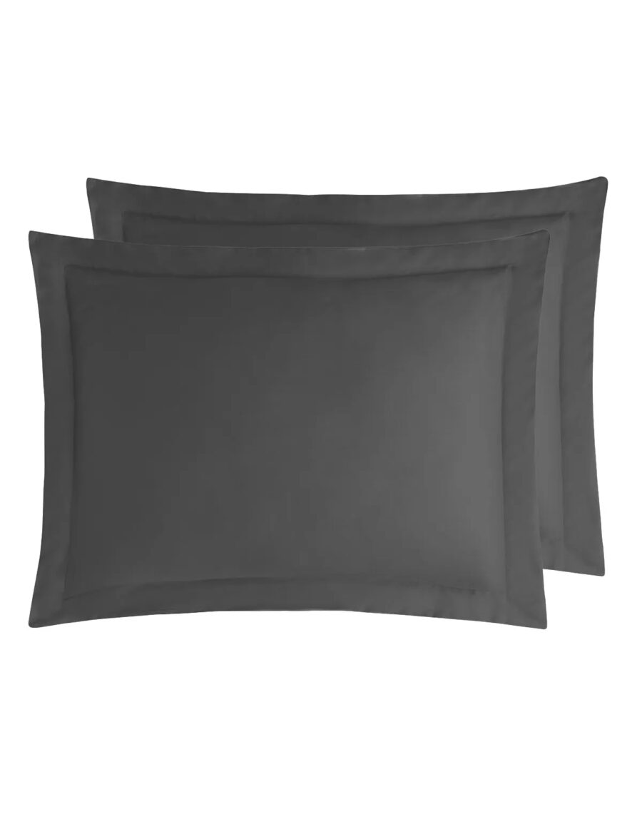 LOT DE 2 TAIES D'OREILLER VERSALUXE UNI SATIN