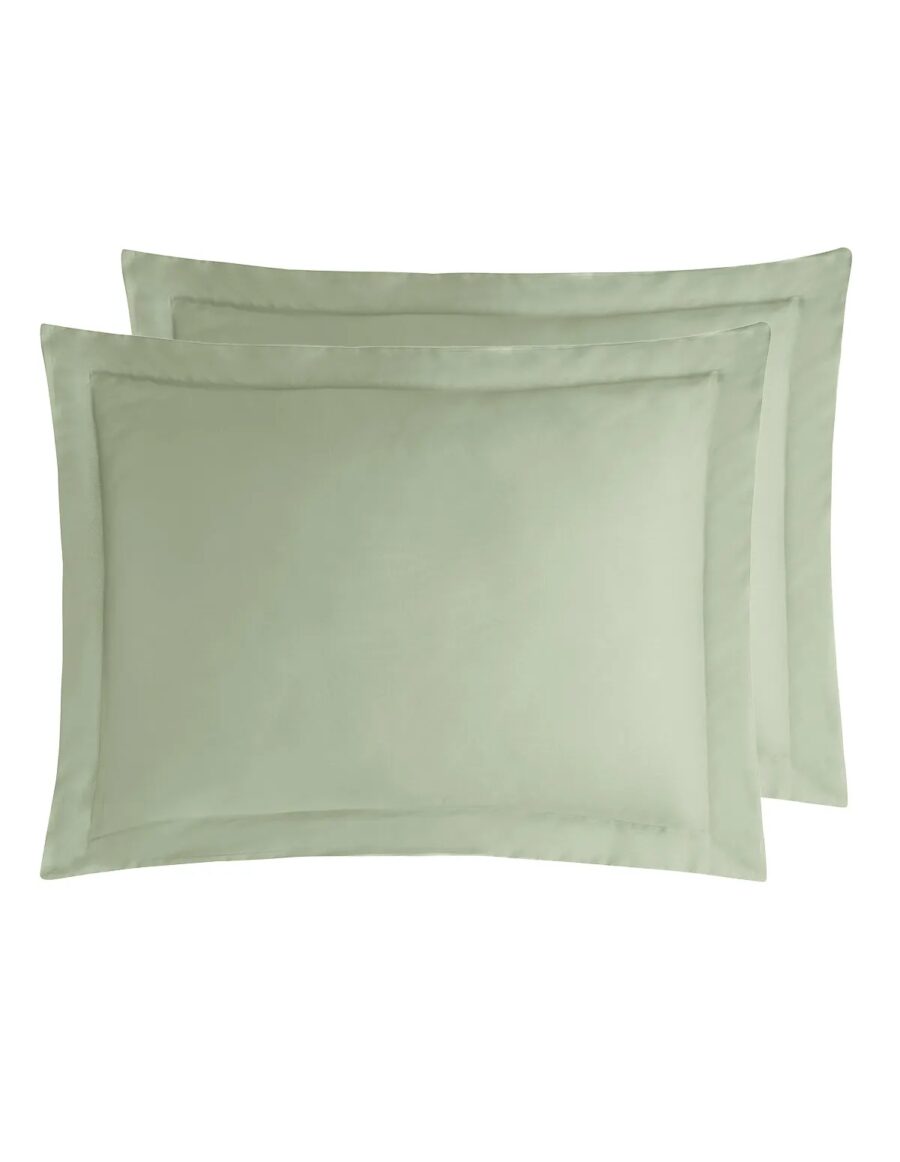 LOT DE 2 TAIES D'OREILLER VERSALUXE UNI SATIN