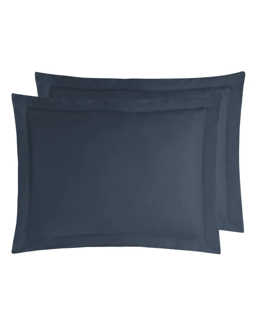LOT DE 2 TAIES D'OREILLER VERSALUXE UNI SATIN
