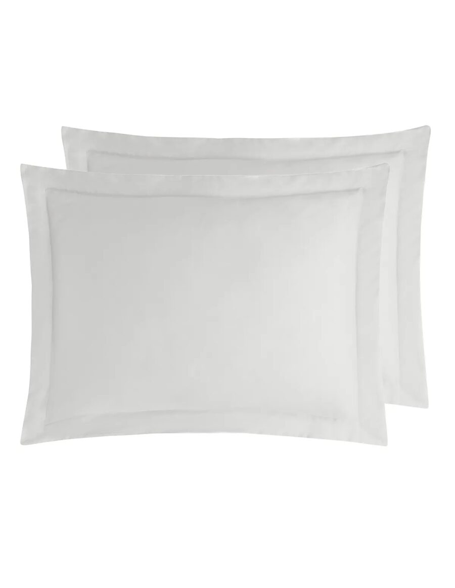 LOT DE 2 TAIES D'OREILLER VERSALUXE UNI SATIN