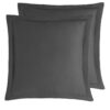 LOT DE 2 TAIES D'OREILLER VERSALUXE UNI SATIN