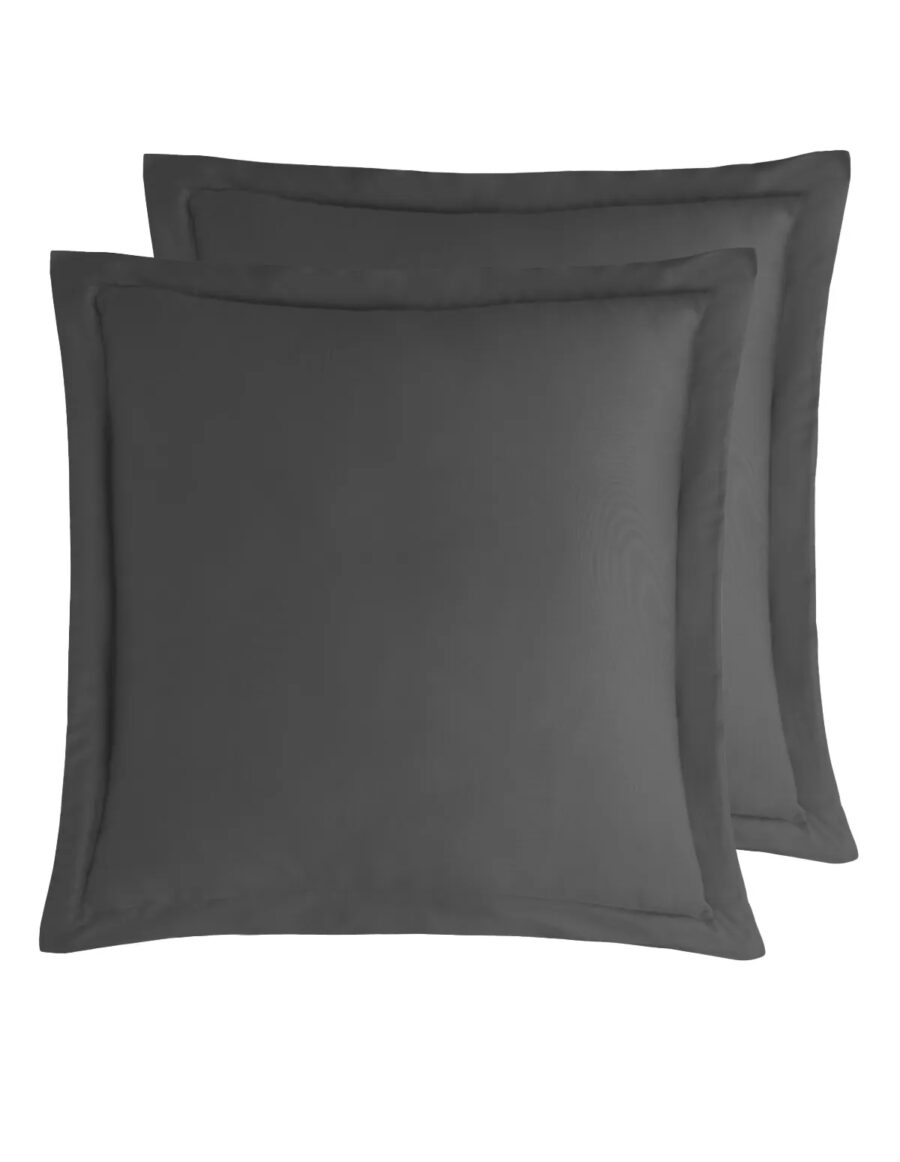 LOT DE 2 TAIES D'OREILLER VERSALUXE UNI SATIN