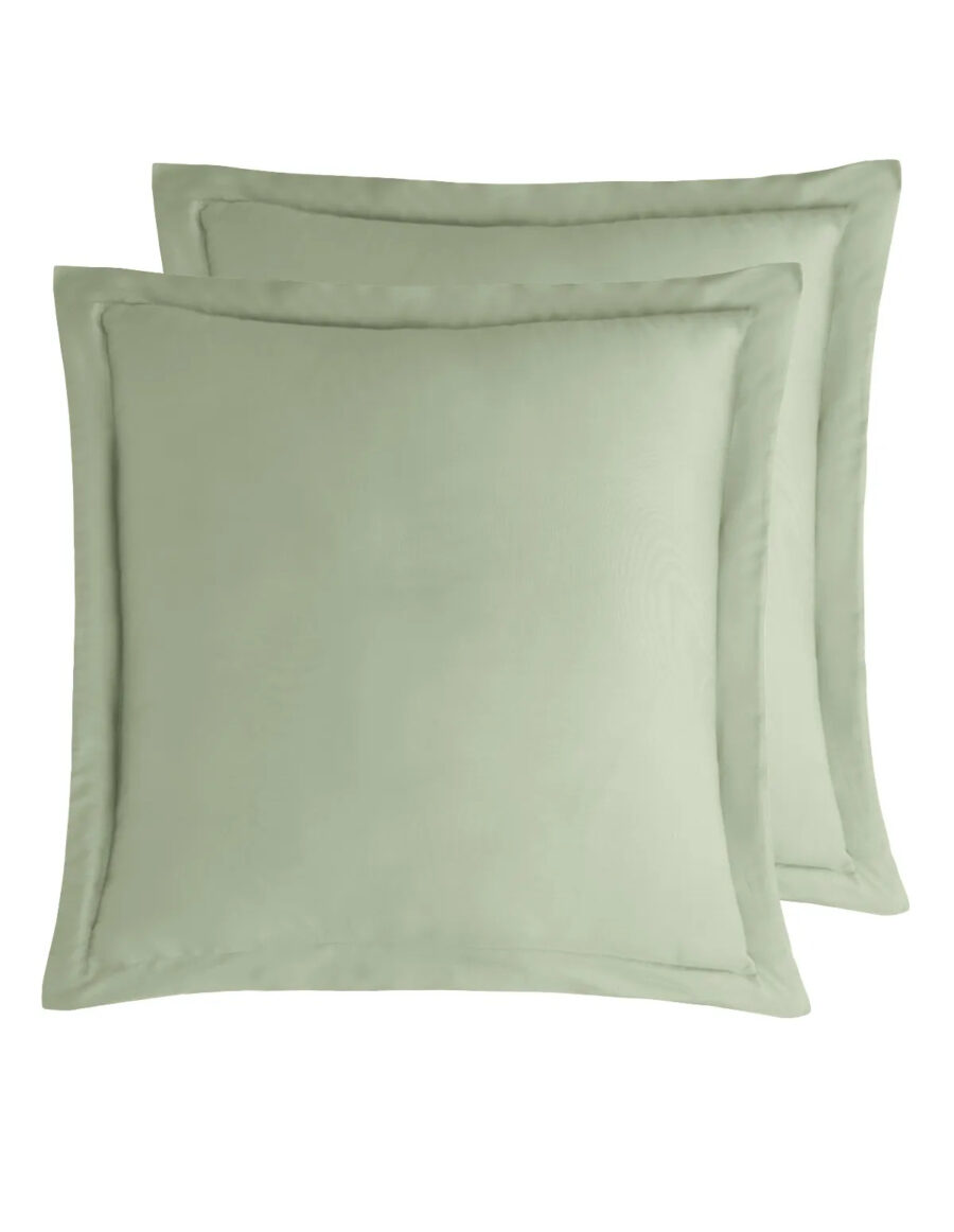LOT DE 2 TAIES D'OREILLER VERSALUXE UNI SATIN