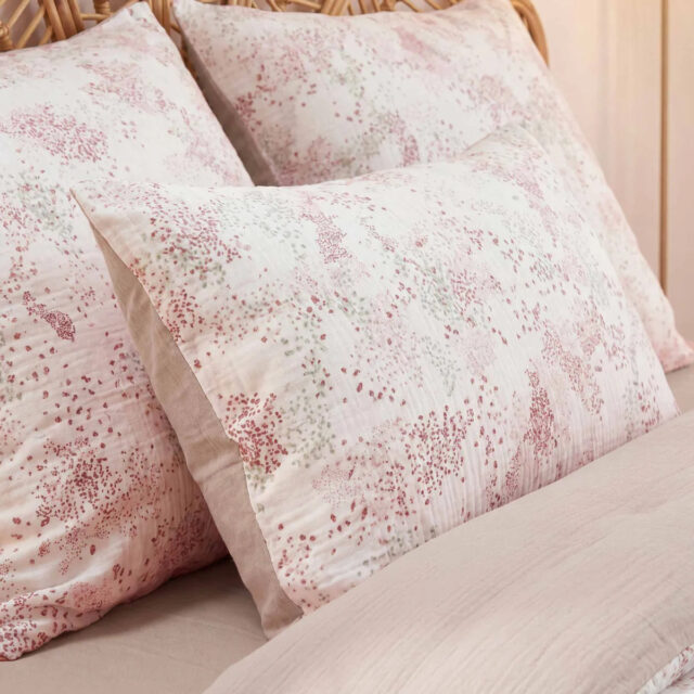 LOT DE 2 TAIES D'OREILLER ELSA LOFT EN GAZE DE COTON