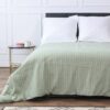 COUVRE LIT NID D'ABEILLE LAVE WAFFLE KNOTE