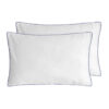 LOT DE 2 TAIES D'OREILLER BRODEES PIUMMI PERCALE