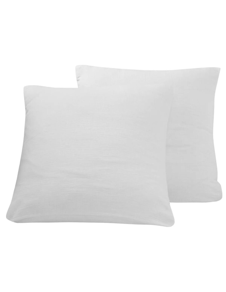 LOT DE 2 TAIES D'OREILLER LOFT GAZE DE COTON
