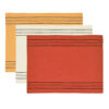 LOT DE 3 TORCHONS COTON/LIN A RAYURES SOFT LINEA