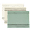 LOT DE 3 TORCHONS COTON/LIN A RAYURES SOFT LINEA